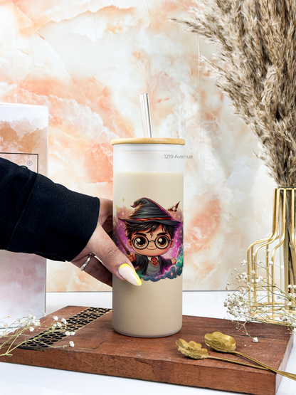 Frosted Grande Sipper 650ml| Magical Potter H.P Print| 20oz Tall Tumbler with Straw and Lid