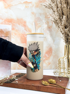 Frosted Grande Sipper 650ml| Kakashi Naruto Print| 20oz Tall Tumbler with Straw and Lid