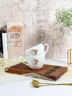 Benji Ceramic Cups |200ml |Milk And Mocha Permanent Print | Premium Ceramic Mugs