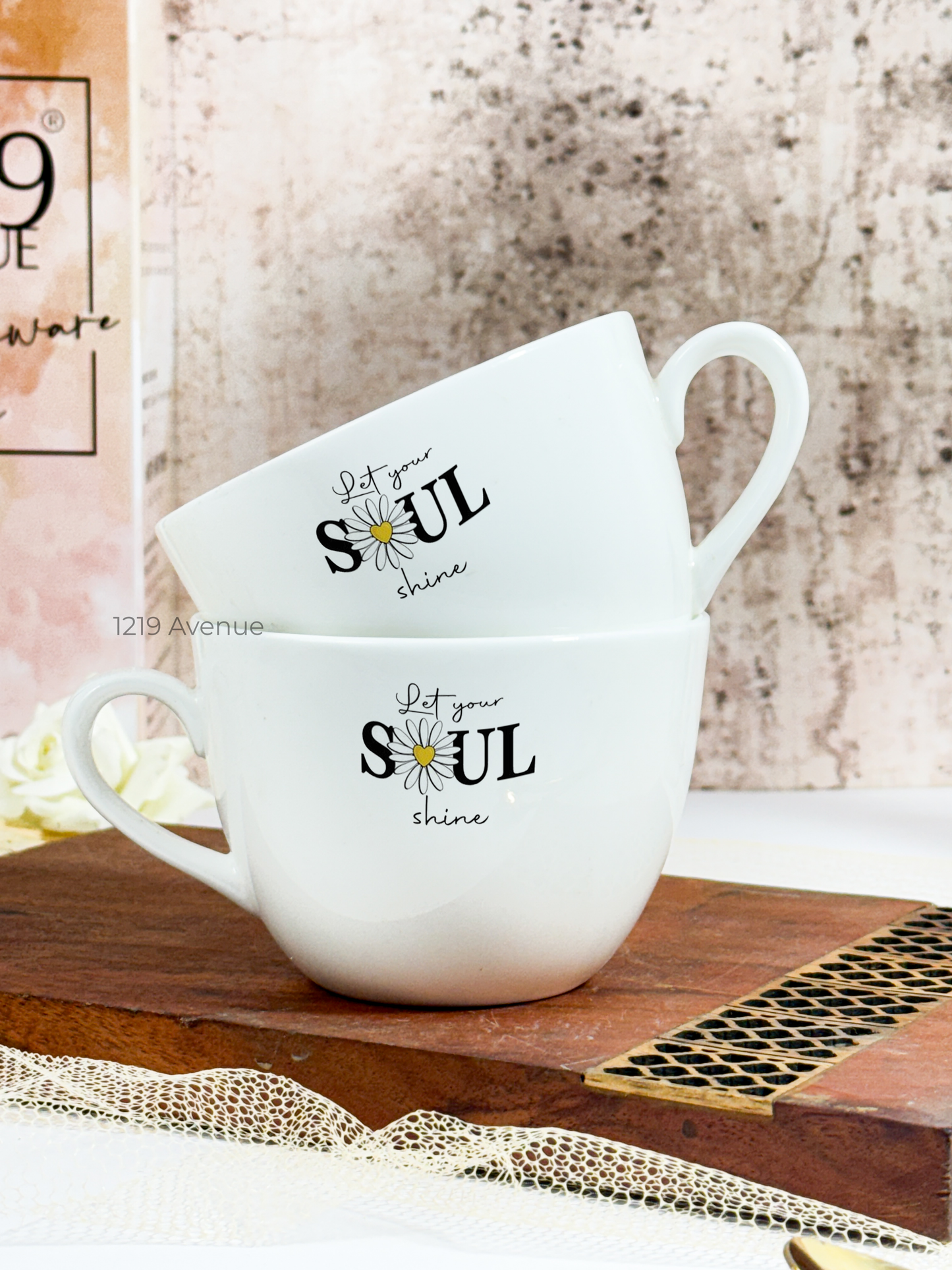 Benji Ceramic Grande Cups |200ml |Let Your Soul Shine Permanent Print | Premium Benji Ceramic Cups | Winter Special