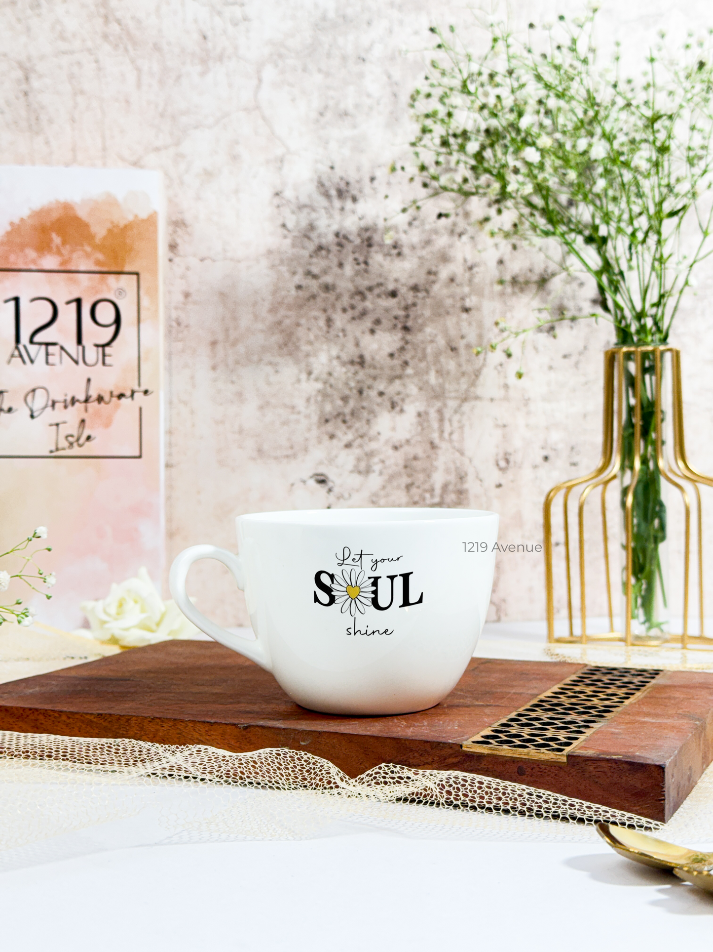 Benji Ceramic Grande Cups |200ml |Let Your Soul Shine Permanent Print | Premium Benji Ceramic Cups | Winter Special