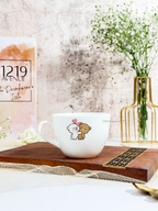 Benji Ceramic Cups |200ml |Milk And Mocha Permanent Print | Premium Ceramic Mugs