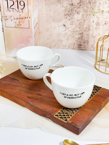 Benji Ceramic Grande Cups |200ml |I Cry a Lot Permanent Print | Premium Benji Ceramic Cups | Winter Special