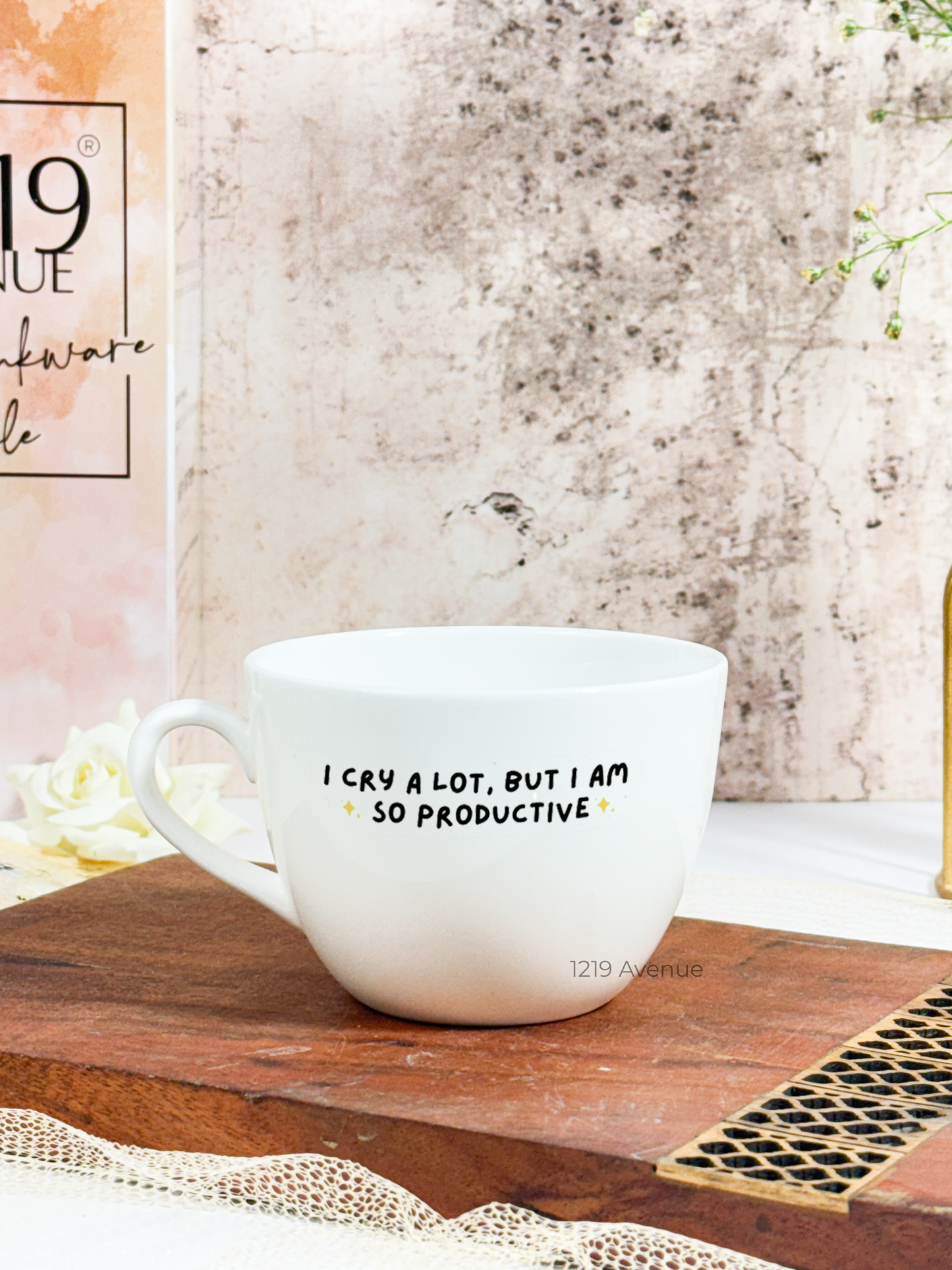 Benji Ceramic Grande Cups |200ml |I Cry a Lot Permanent Print | Premium Benji Ceramic Cups | Winter Special