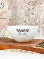 Brawny Ceramic Cups | 250ml |Choose Happy Permanent Print | Premium Ceramic Mugs