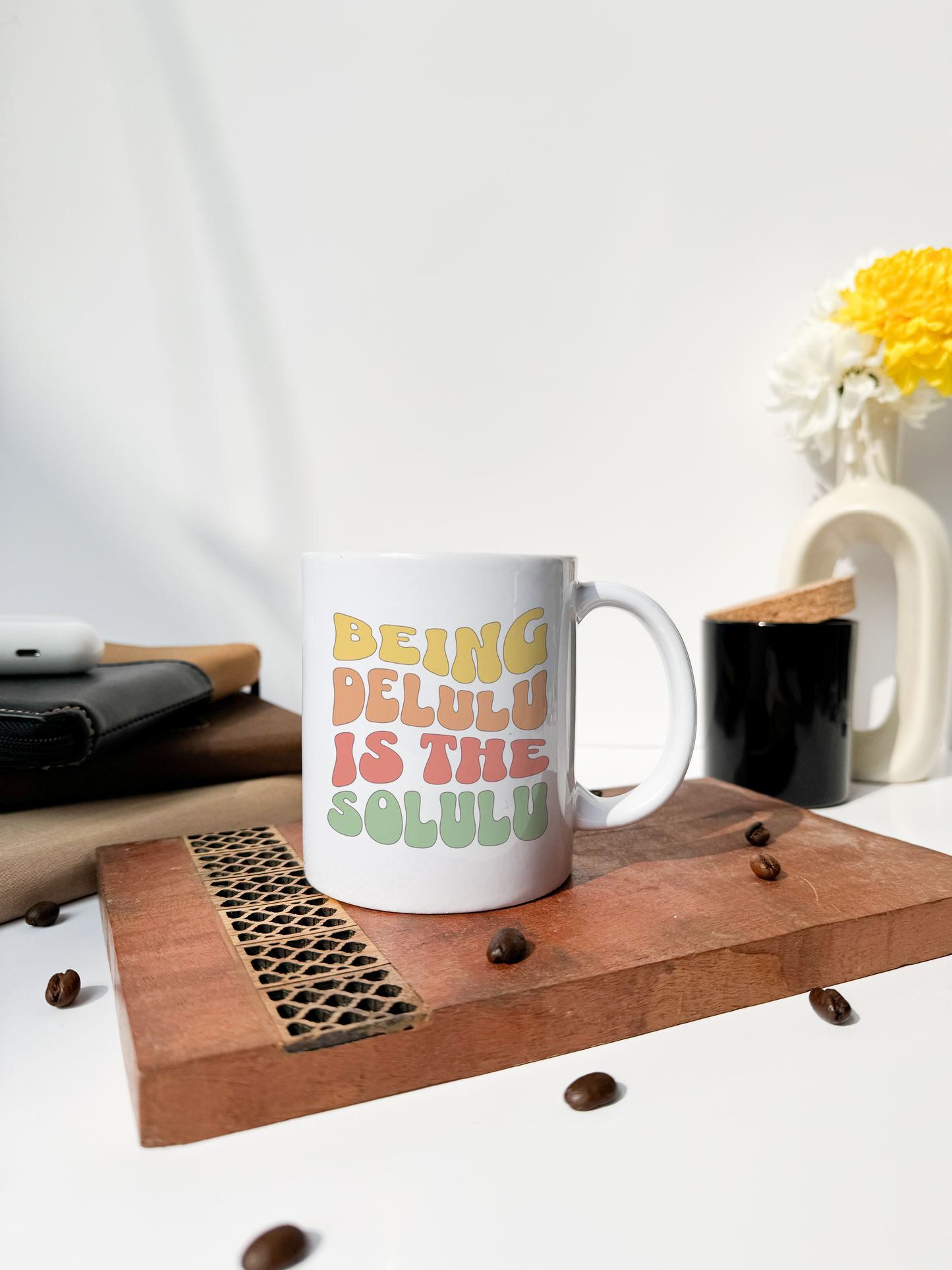 Ceramic Mug 350ml | Delulu Is The True Solulu Print | Pocket Picks Mugs