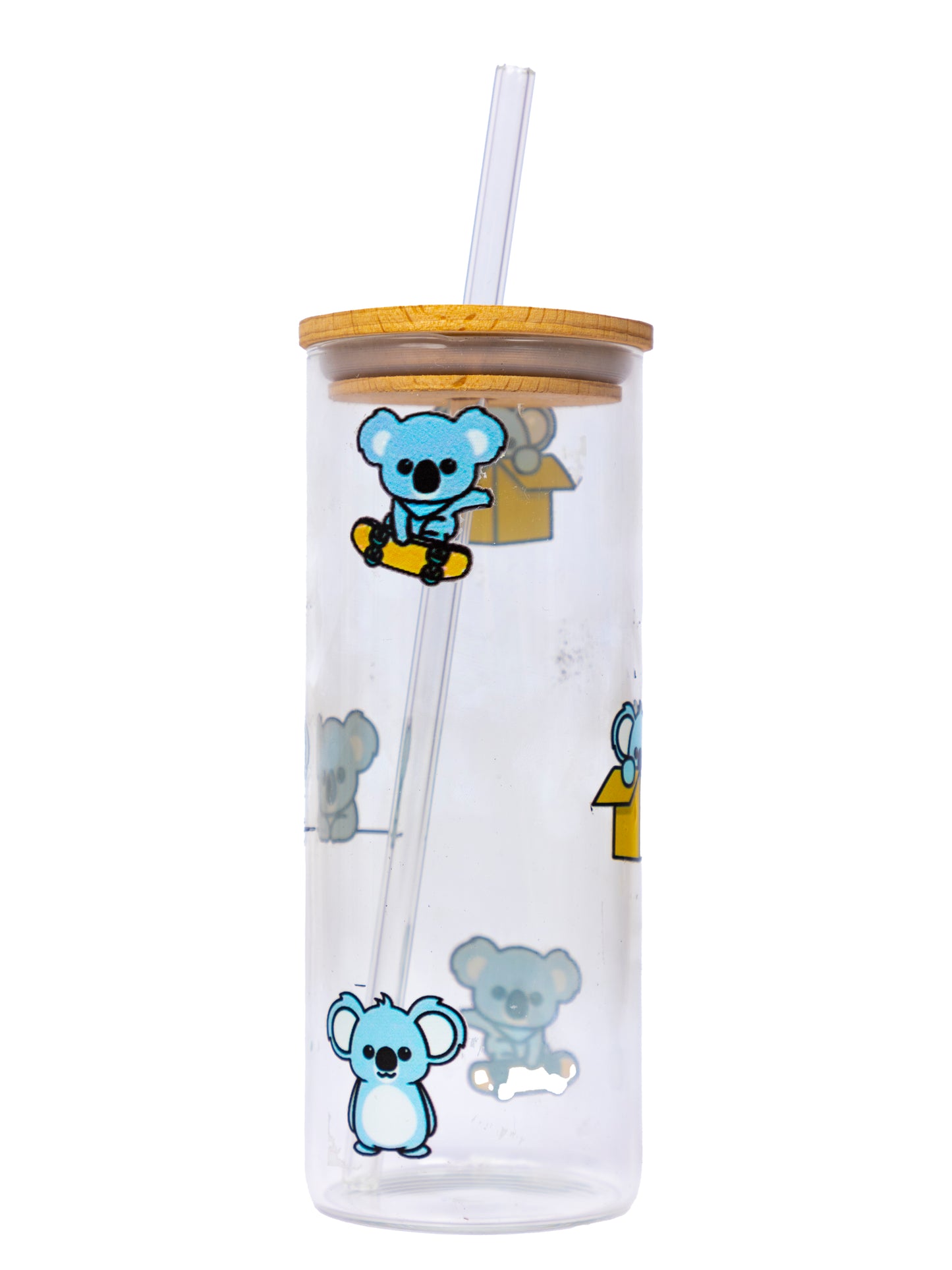 Clear Grande Sipper 650ml| Koala"s Print| 22 oz Coffee Tumbler with Straw and Lid