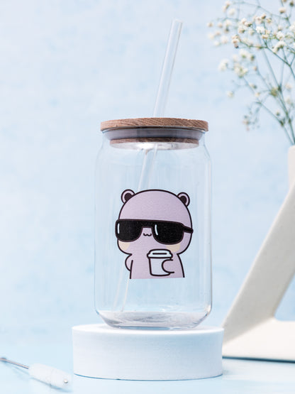 Can Shaped Sipper 500ml| What You Lokin At Print | 18oz Can Tumbler with lid, straw and coaster.