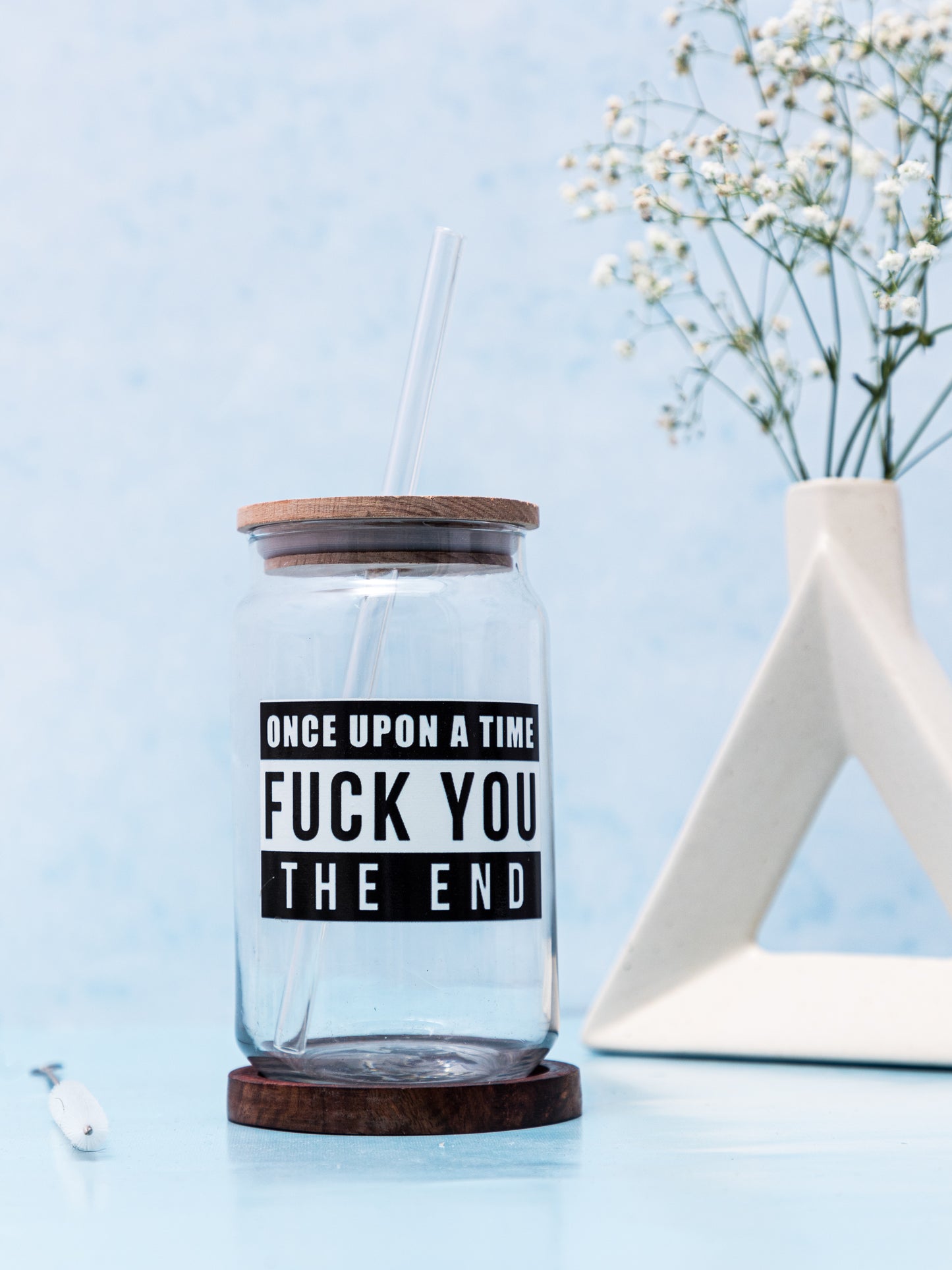 Can Shaped Sipper 500ml| Once Upon A Time Print | 18oz Can Tumbler with lid, straw and coaster.
