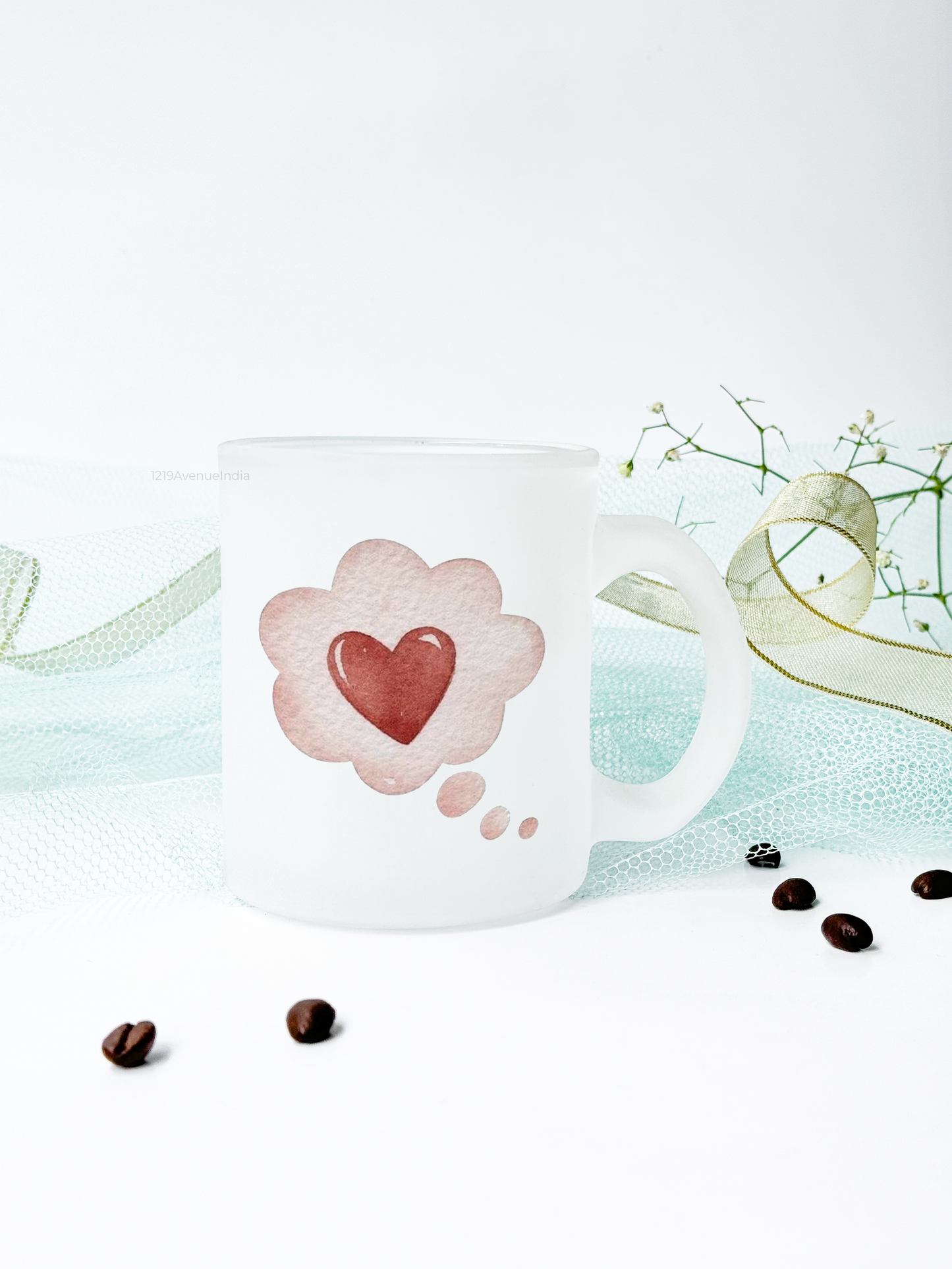 Frosted Mug 350ml | Thinkin bout love Print | Pocket Picks Mugs