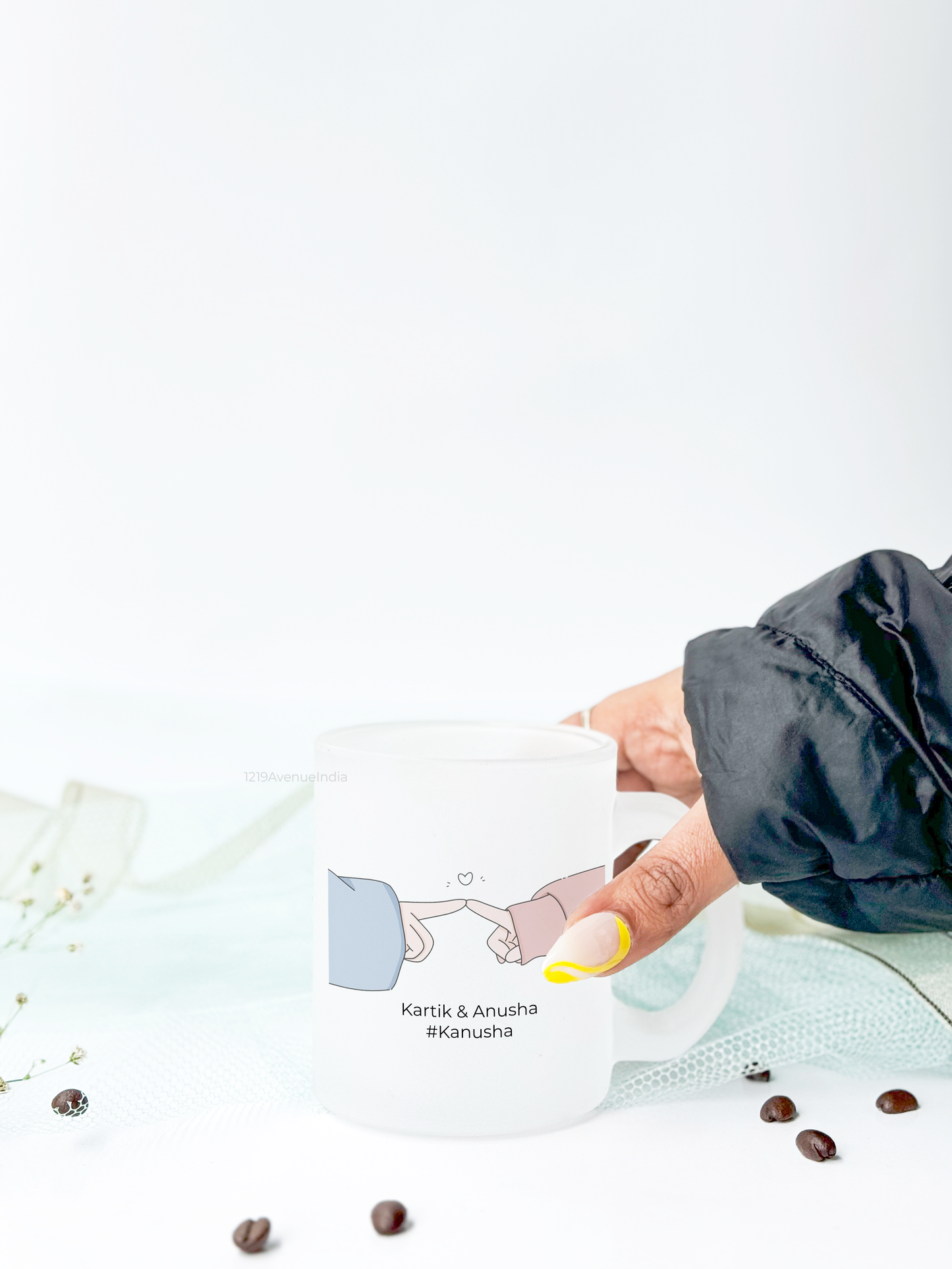 Frosted Mug 350ml | You + Me Custom Print | Pocket Picks Mugs |Heartstrings