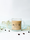 Personalized Clear Mug 350ml | Couple Initial Mug Permanent Print | Pocket Picks Mugs |