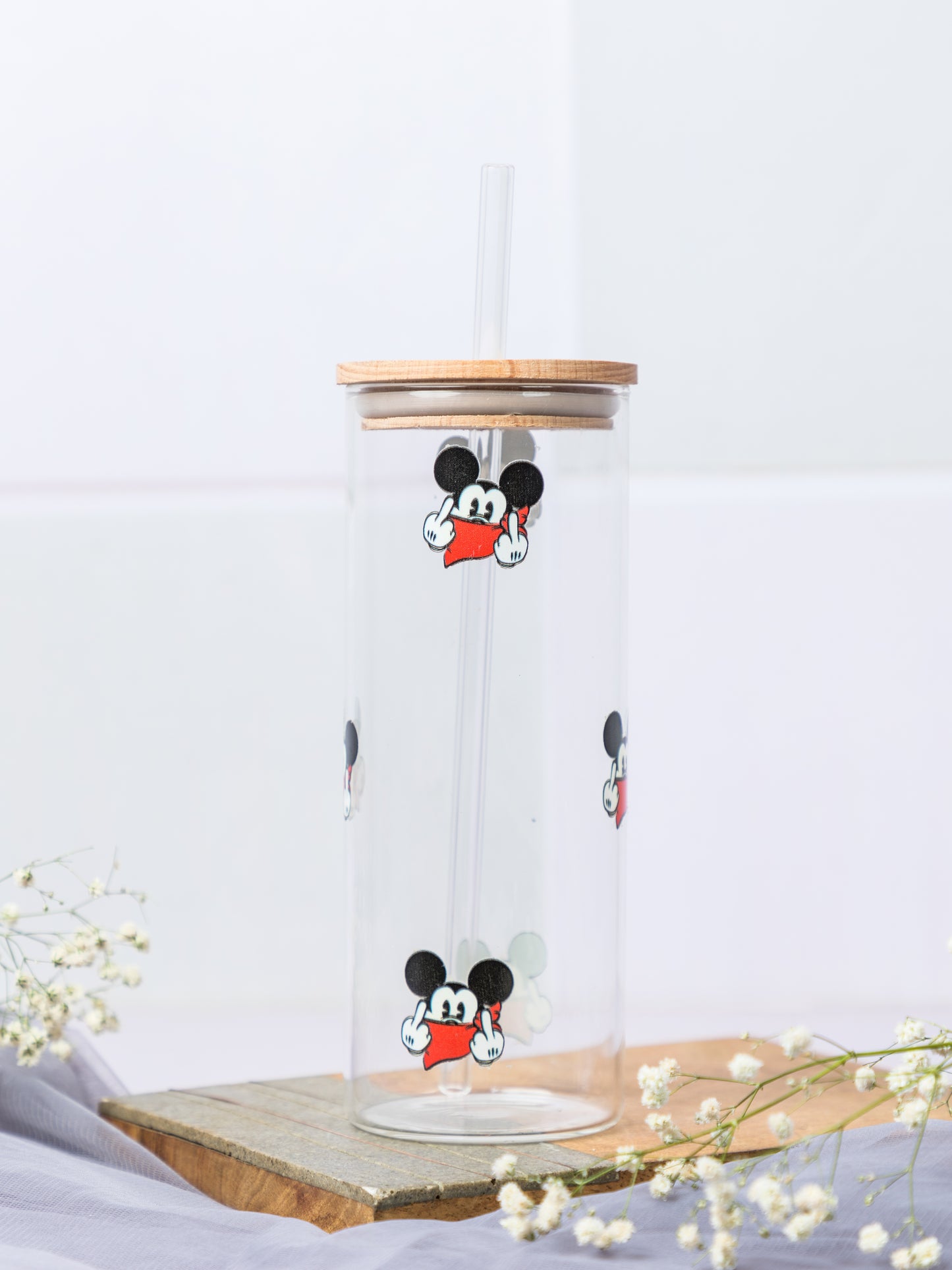 Grande Sipper 650ml| Explicit Mickey Print| 22 oz Coffee Tumbler with Straw and Lid