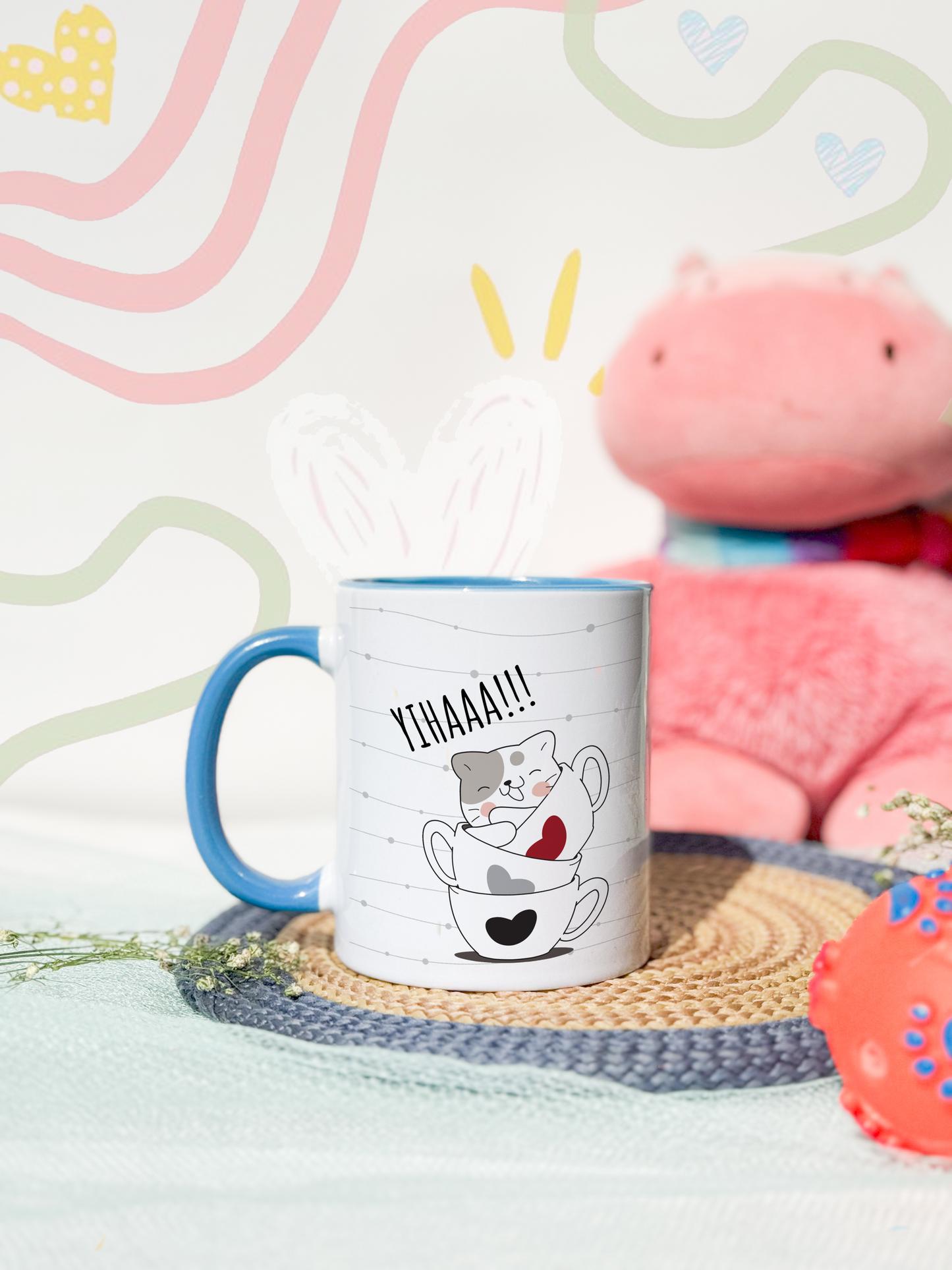 Kids Ceramic Mug 350ml | Yihaaa Print | Kids Worthy Mugs