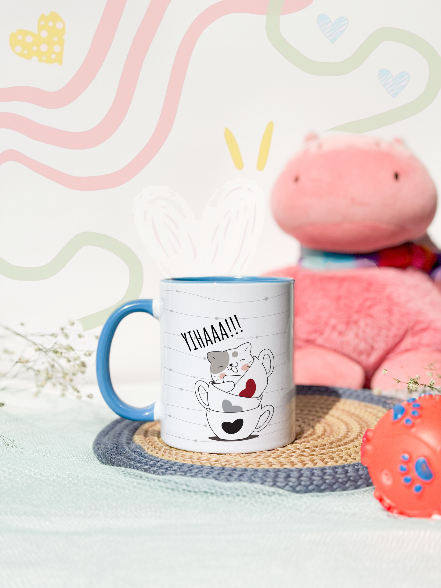 Kids Ceramic Mug 350ml | Yihaaa Print | Kids Worthy Mugs