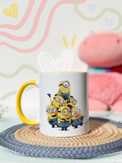 Ceramic White Mug 350ml | Minion Permanent Print | Kids Worthy Mugs