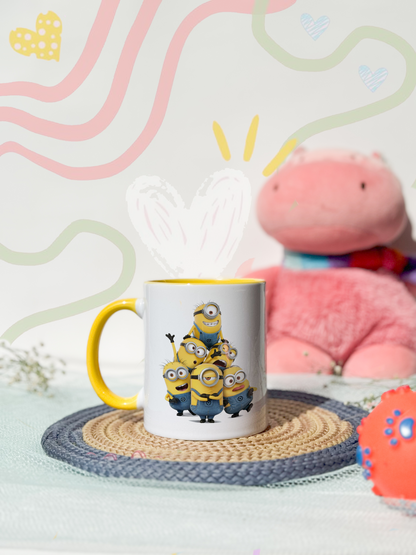 Ceramic White Mug 350ml | Minion Permanent Print | Kids Worthy Mugs