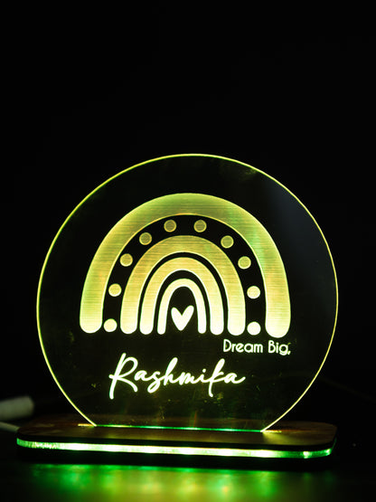 Personalized LED Side Table Lamp| Dream Big Name Customized| NO COD