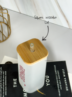 Squaro Sipper 450ml| Self Love Design| Permanent Prints| Coffee Glass Tumbler with straw and li