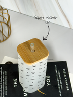 Squaro Sipper 450ml| Bows Design| Permanent Prints| Coffee Glass Tumbler with straw and lid