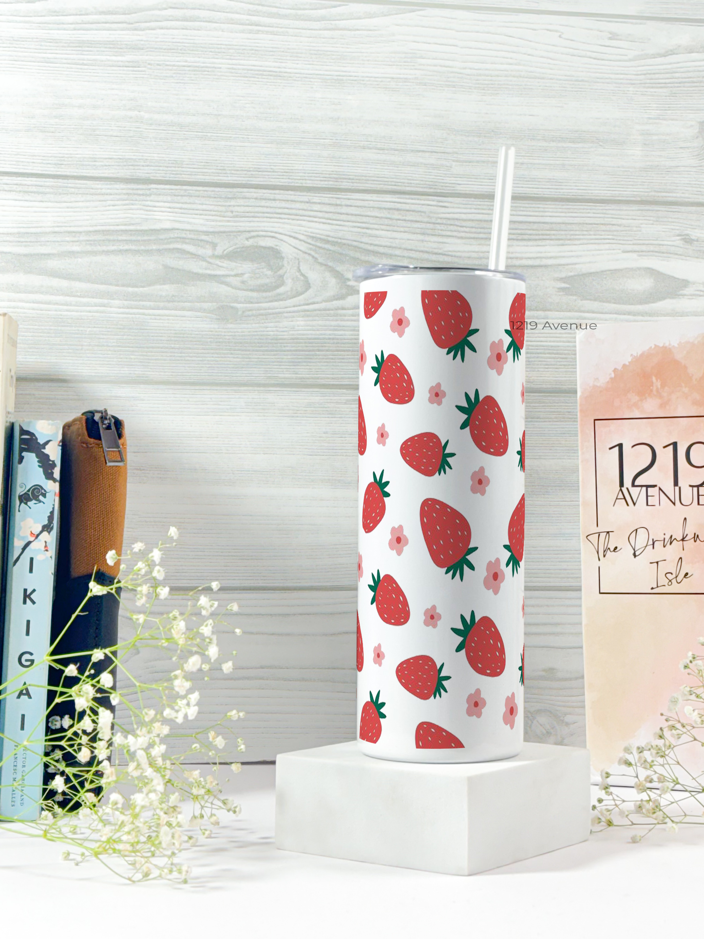 Colossal Tumbler 750ML with straw | Berry Much Print |Double Walled Insulated Tumbler