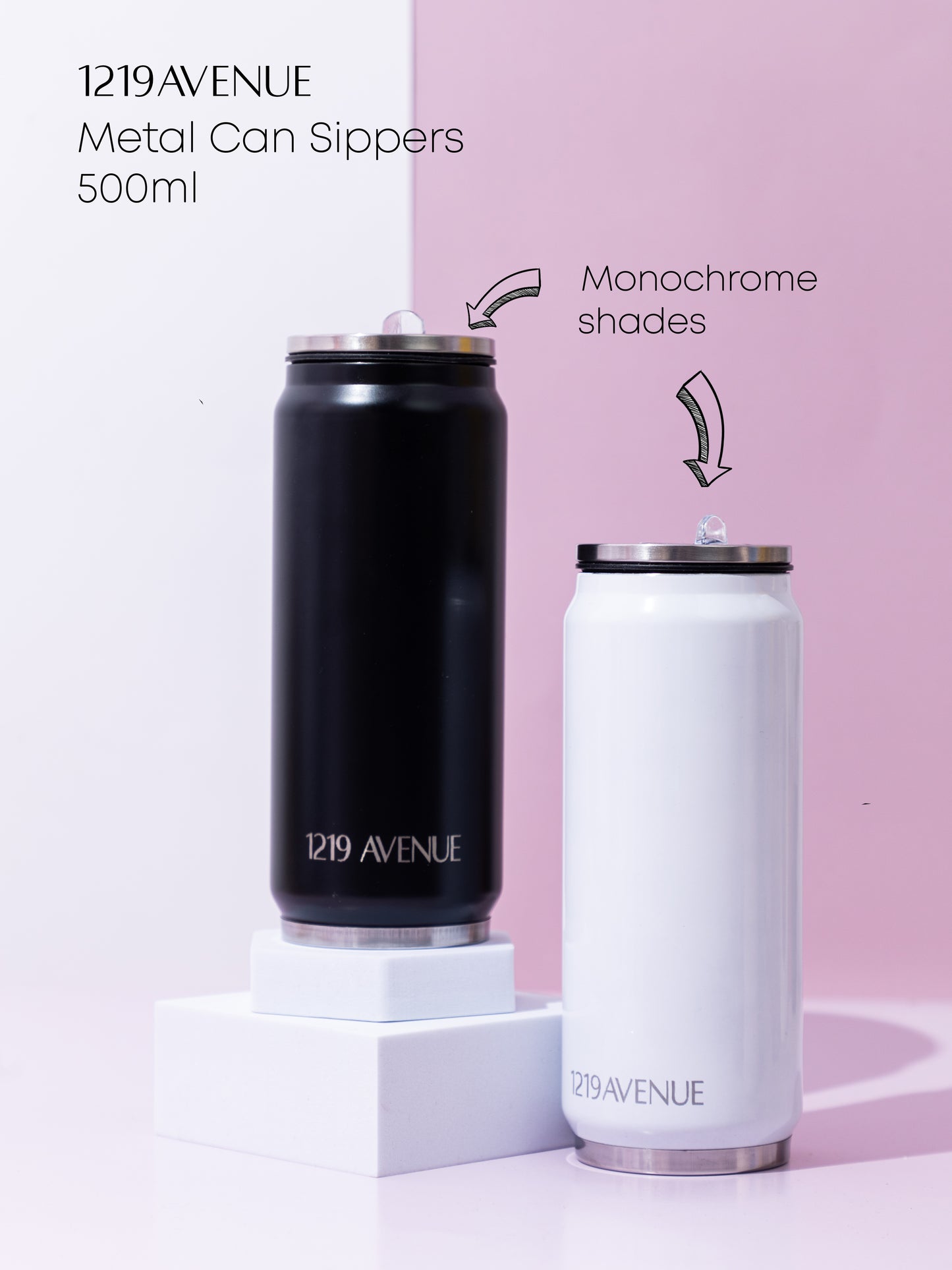 1219 Avenue Portable stainless steel Can Shaped Sipper 500ml