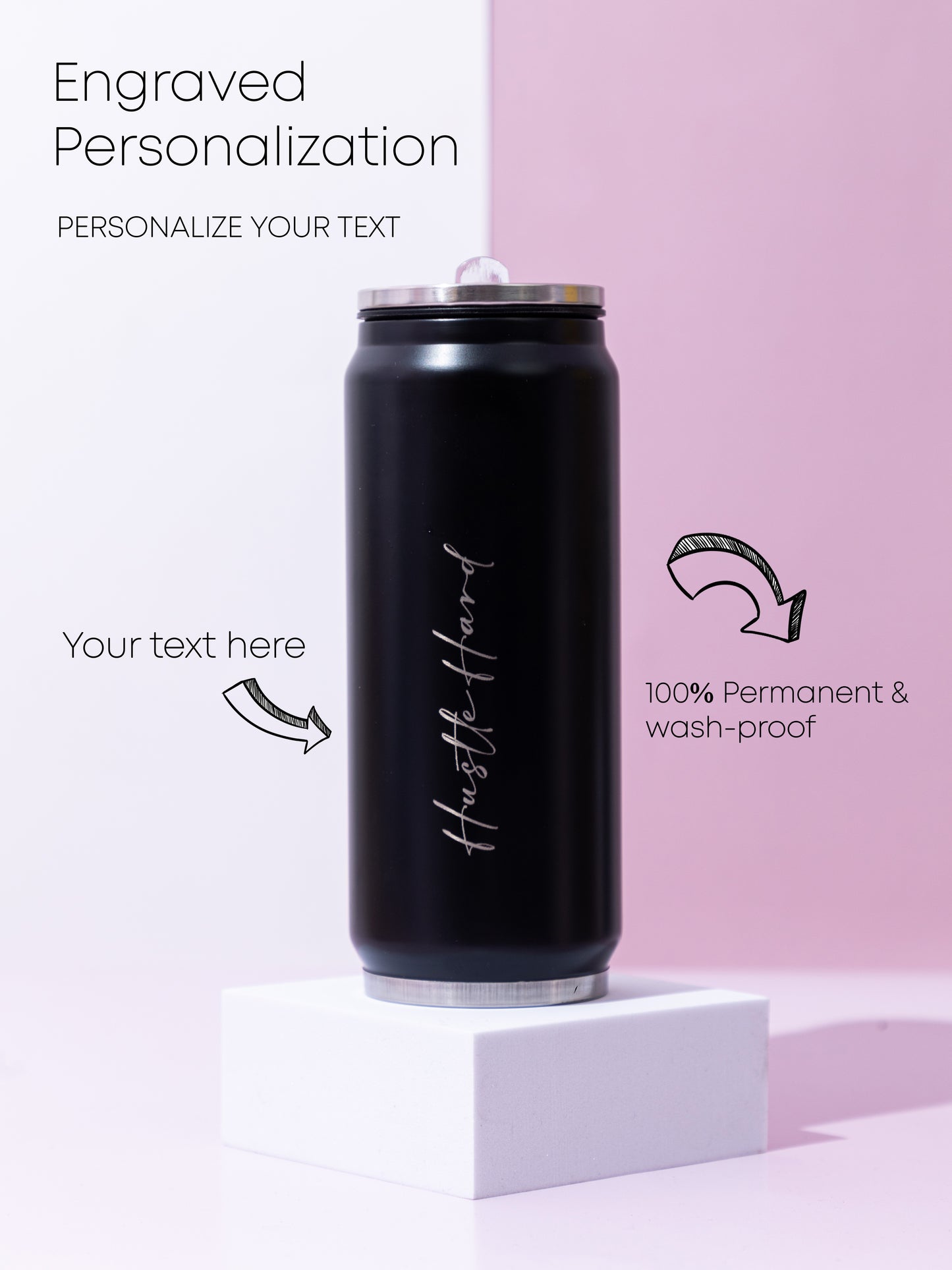 Personalized Name/Quote Metal Can Sippers 500ml