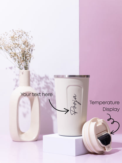 Personalized Name/Quote Temperature Display Portable Coffee Flask 500ml NO COD