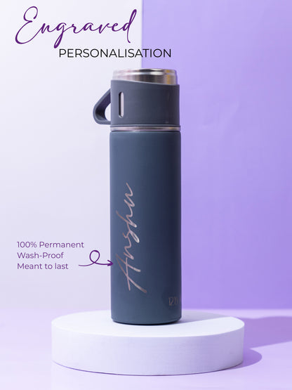 Personalized Insulated Vacuum Flask with 3 cups NO COD