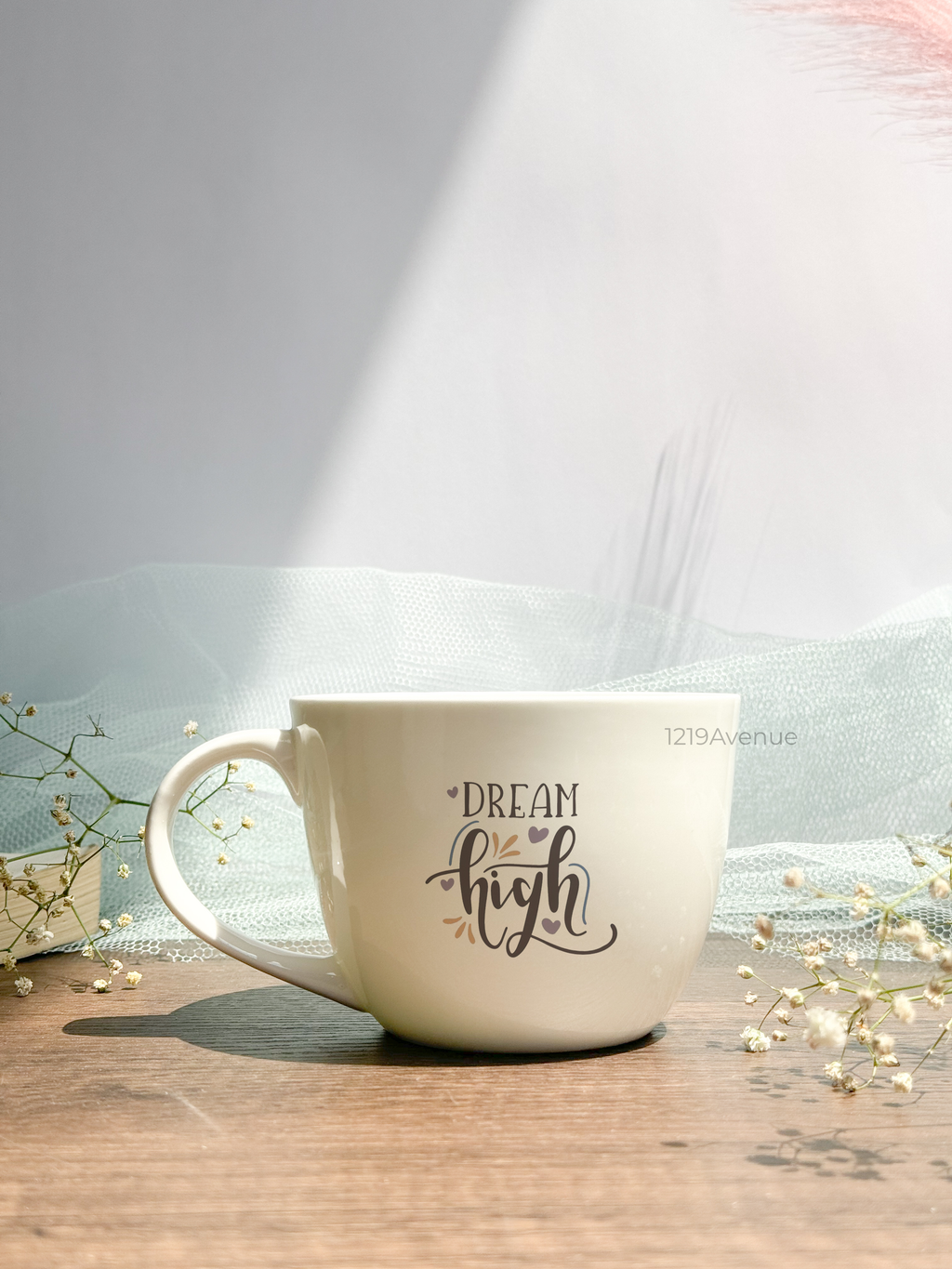 Grande Ceramic Cups |420ml | Dream High Permanent Print | Premium Ceramic Cups