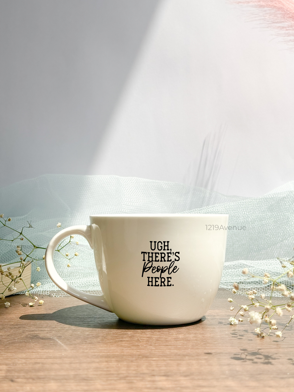 Grande Ceramic Cups |420ml |People Here Permanent Print | Premium Ceramic Cups