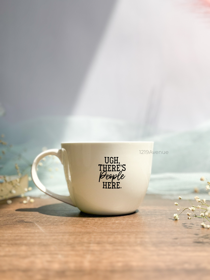 Ceramic Grande Cups |420ml |People Here Permanent Print | Premium Ceramic Cups