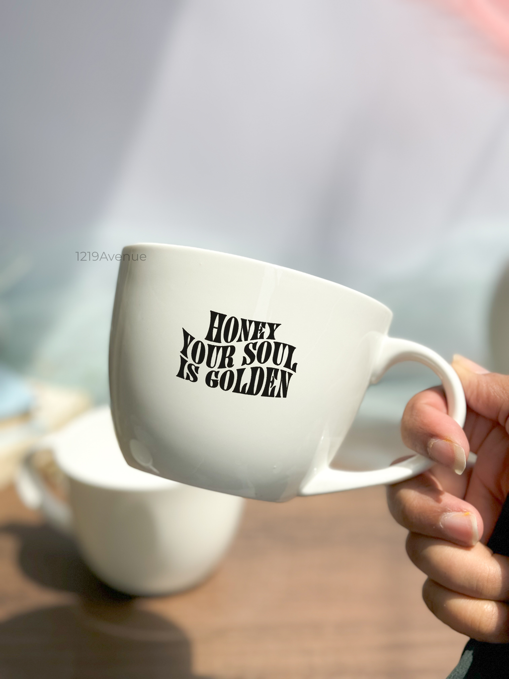 Grande Ceramic Cups |420ml |Golden Soul Permanent Print | Premium Ceramic Cups