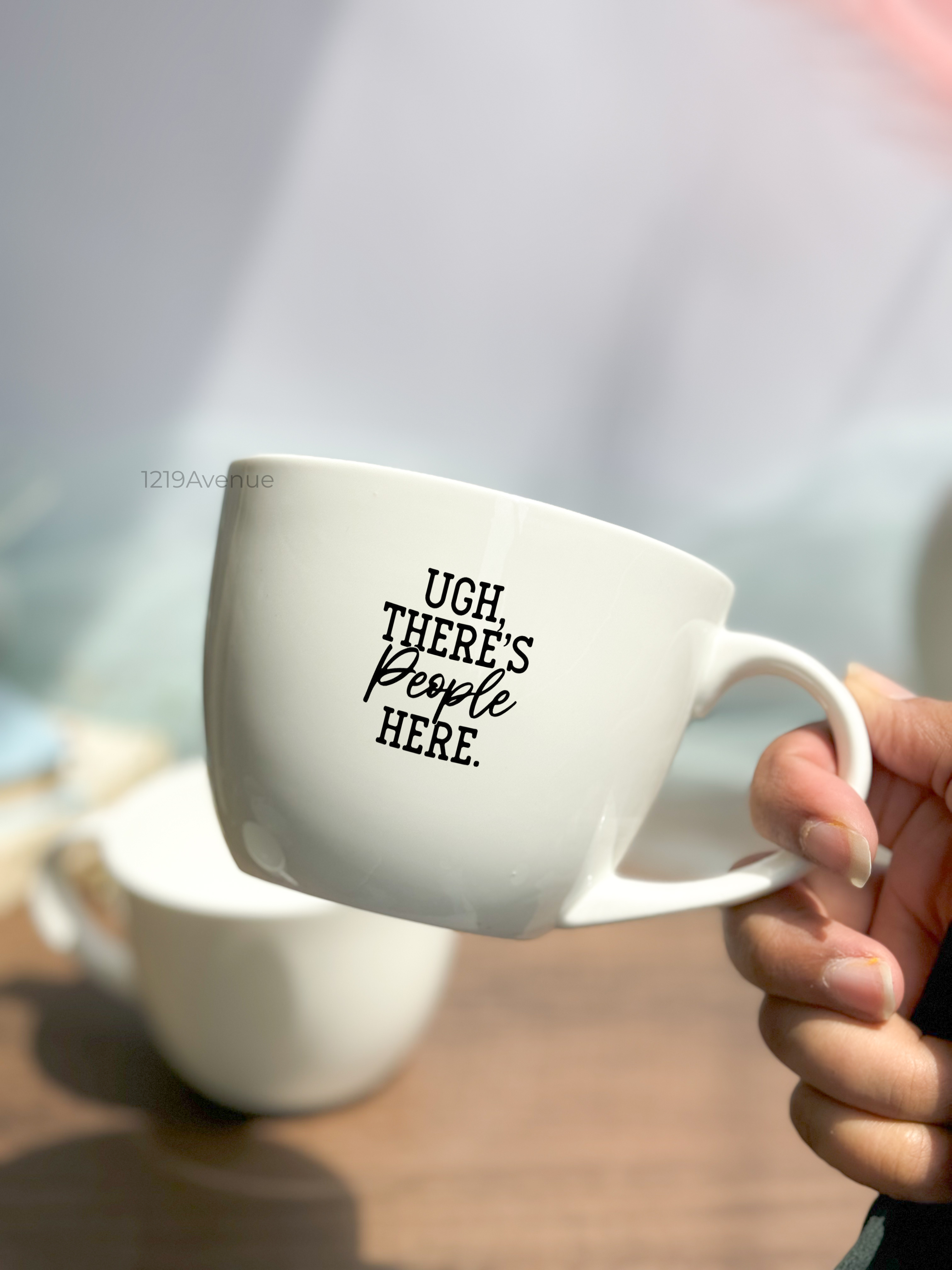 Grande Ceramic Cups |420ml |People Here Permanent Print | Premium Ceramic Cups