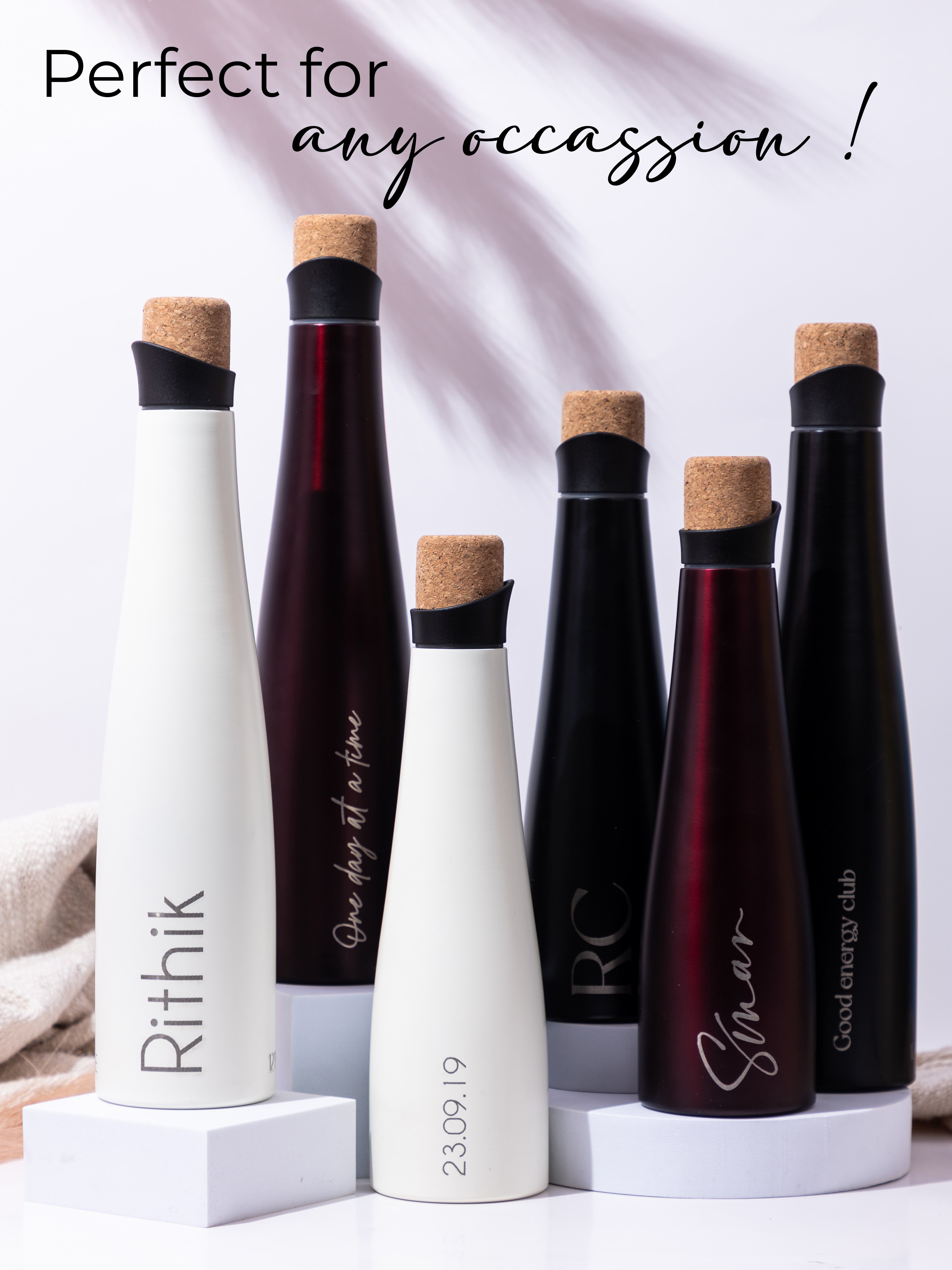 Personalized Recherche Wine Shaped Insulated Bottles 18hrs+ Hot and Cold