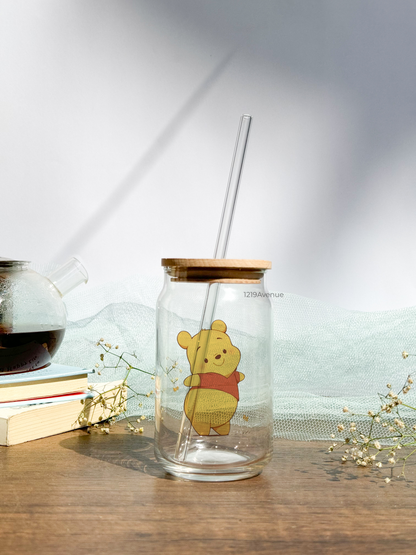 Can Shaped Sipper 500ml| Pooh| Tumbler with lid, straw and coaster