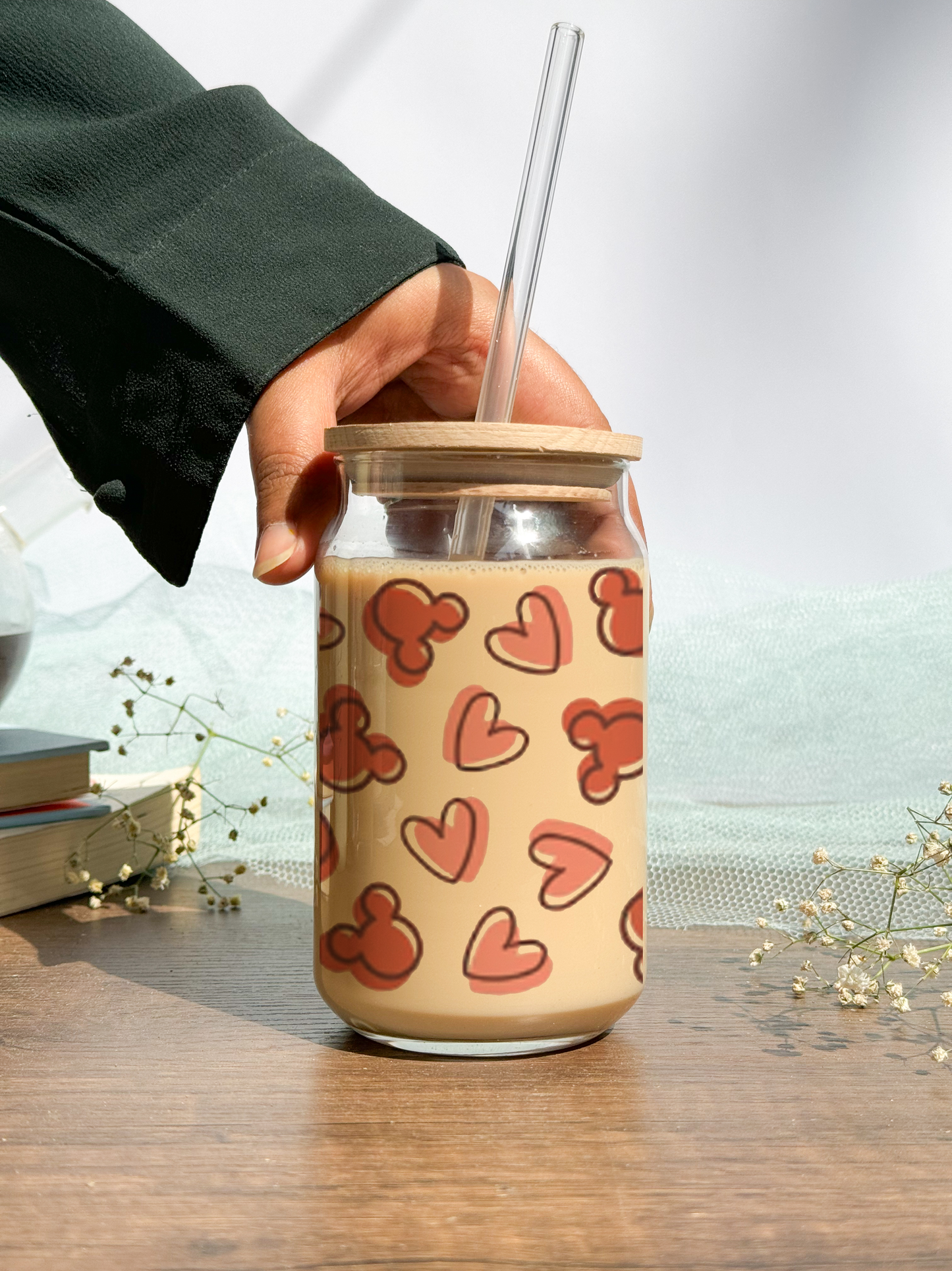 Can Shaped Sipper 500ml| Mickey Love Coffee | 18oz Can Tumbler with lid and straw