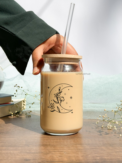 Can Shaped Sipper 500ml| Moon| Tumbler with lid, straw and coaster