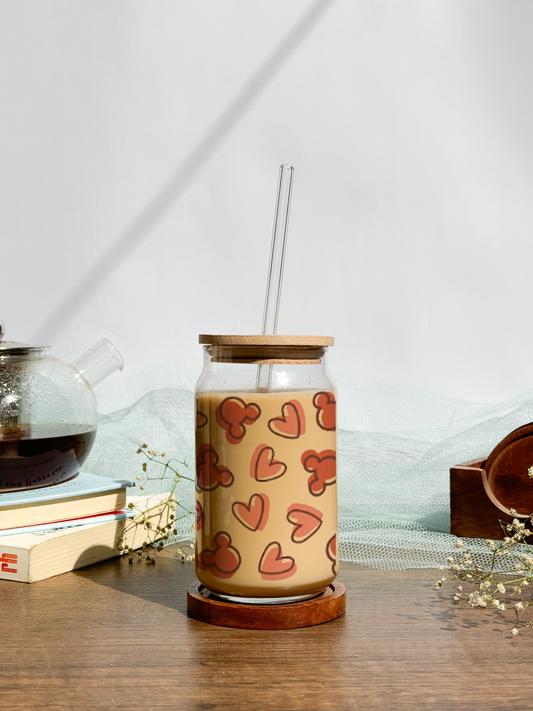 Can Shaped Sipper 500ml| Mickey-Love All Over | Tumbler with lid and straw