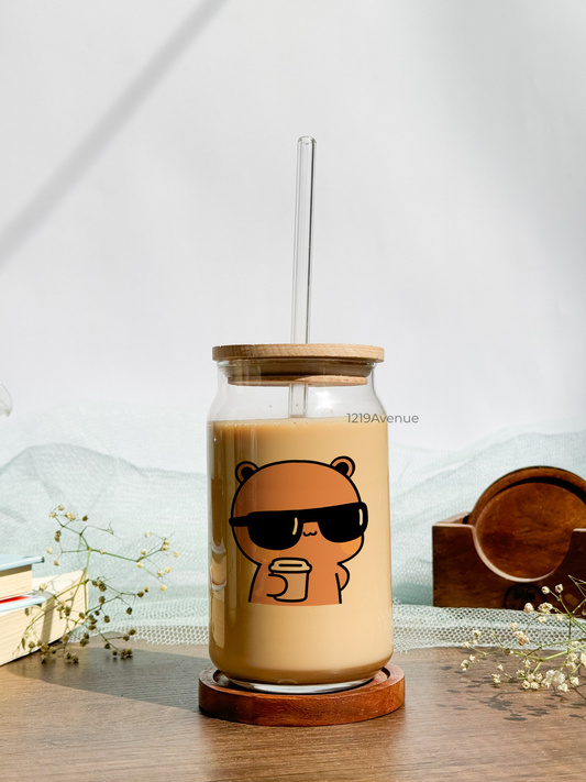 Can Shaped Sipper 500ml| What You Lookin At Print | 18oz Can Tumbler with lid and straw