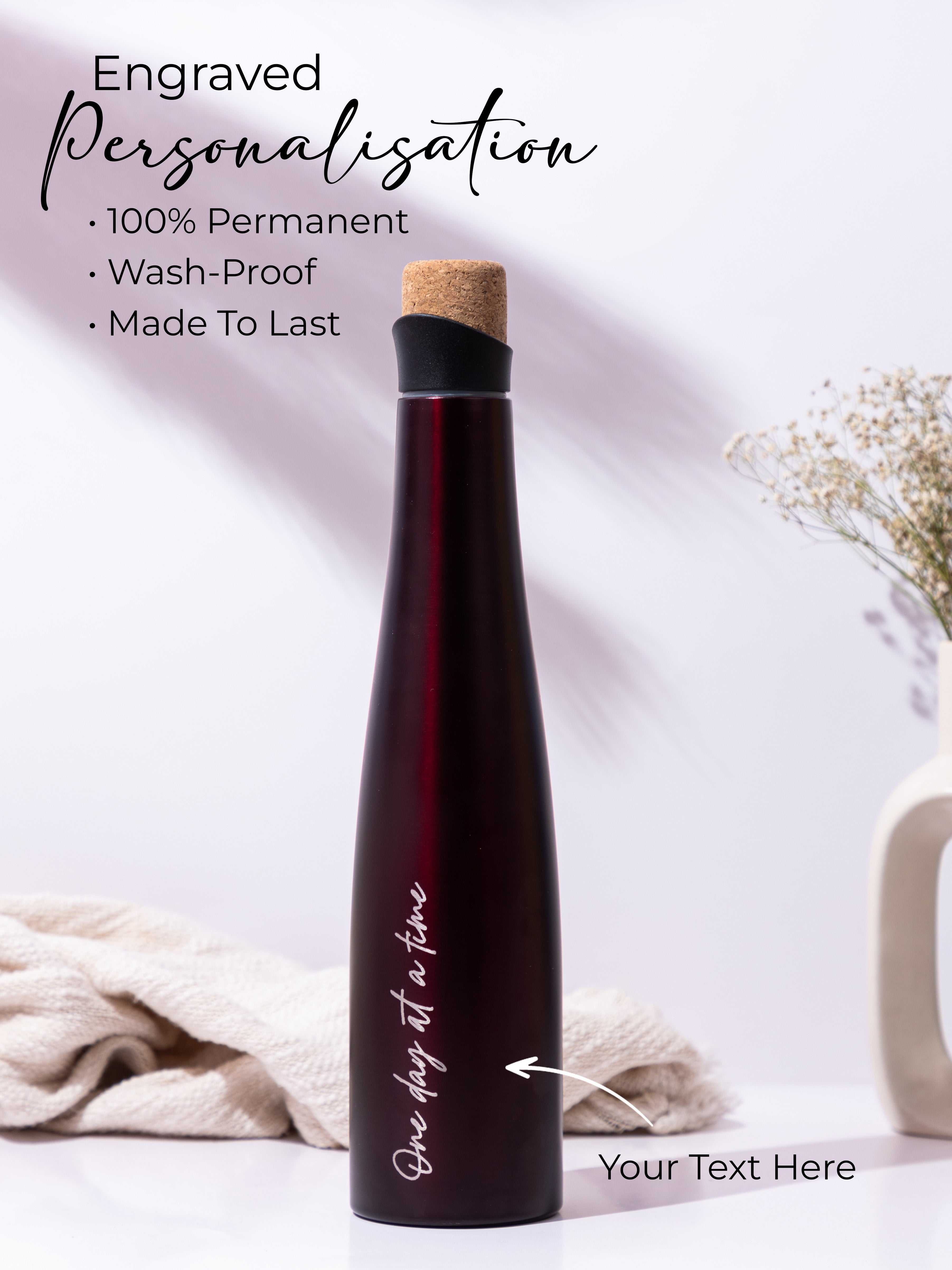 Personalized Recherche Wine Shaped Insulated Bottles 18hrs+ Hot and Cold