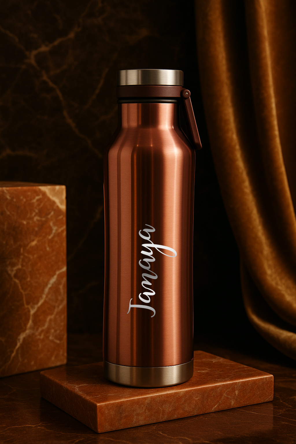 Personalized Elora Flip Top Lock Insulated Bottle – 750ml & 1000ml | 12hrs+ Hot & Cold | Premium Gifting | 3 Stunning Colors| 1 litre bottles
