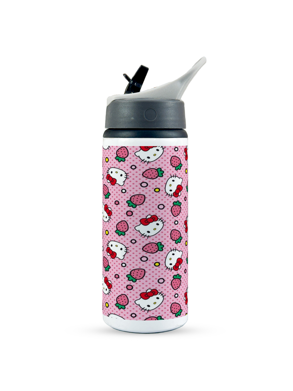 750ml Printed Fun-Sip Water Bottle | Hello Kitty Print | For Kids, School, Sports | Sipper Bottle with Carry Handle, Durable & Stylish