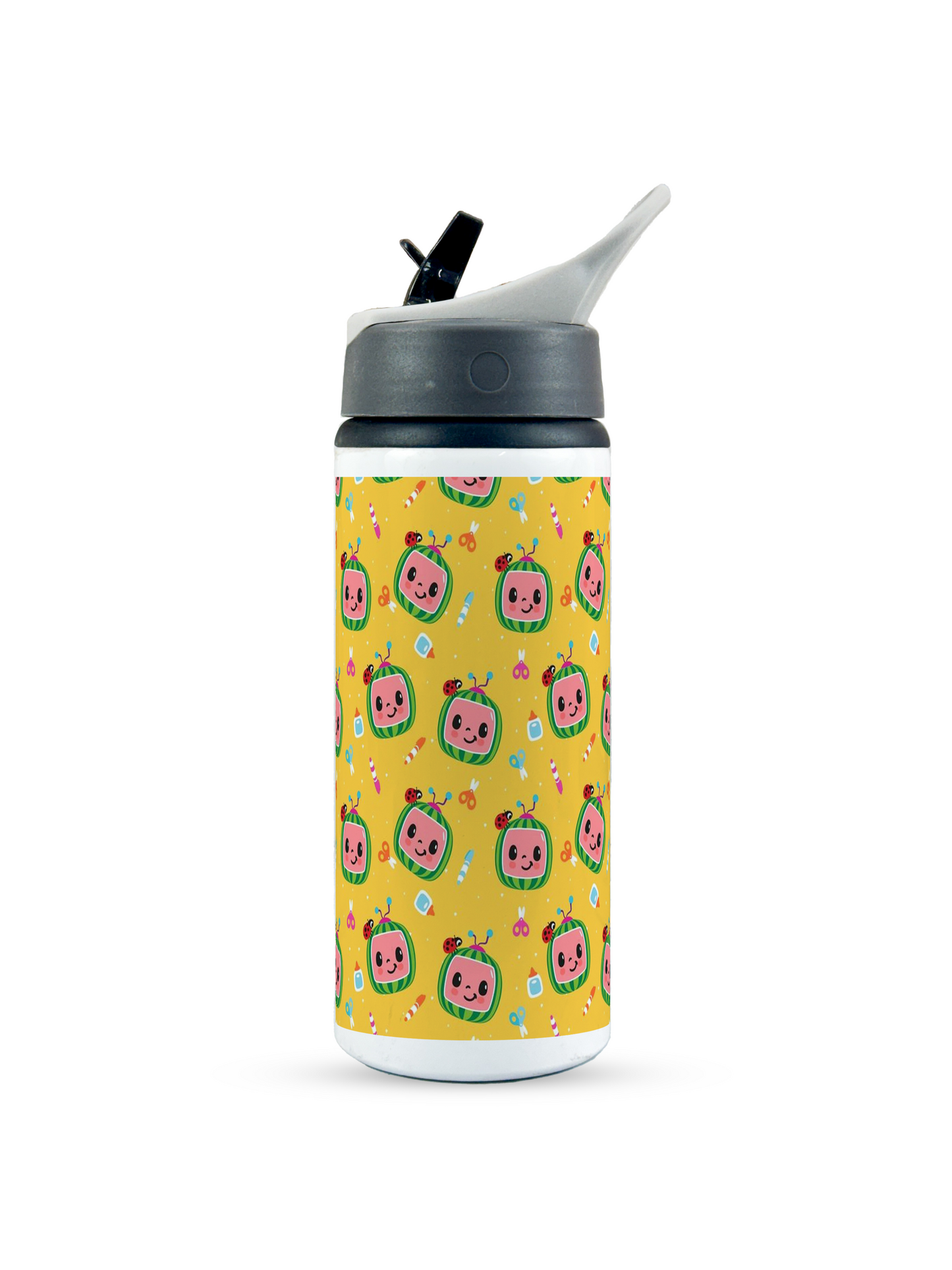 600ml Printed Fun-Sip Water Bottle | Coco Melon Print | For Kids, School, Sports | Sipper Bottle with Carry Handle, Durable & Stylish