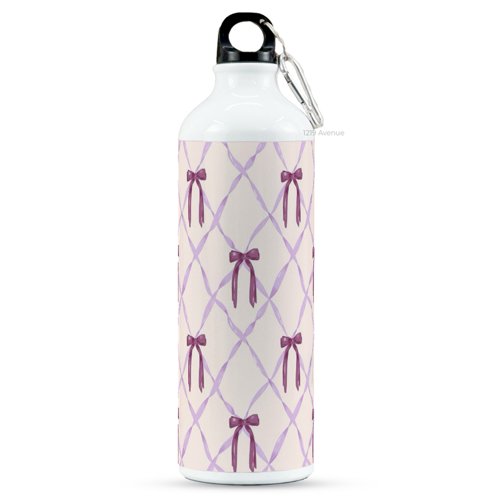 750ml Hooked-Up Water Bottle | Choq Bows Print | Leak Proof | Printed Bottle with Carry Hook, Durable & Stylish