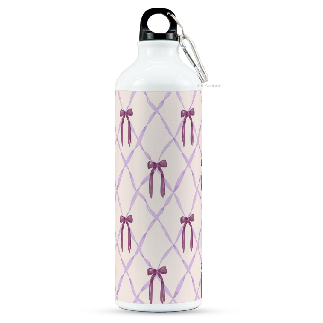 750ml Hooked-Up Water Bottle | Choq Bows Print | Leak Proof | Printed Bottle with Carry Hook, Durable & Stylish