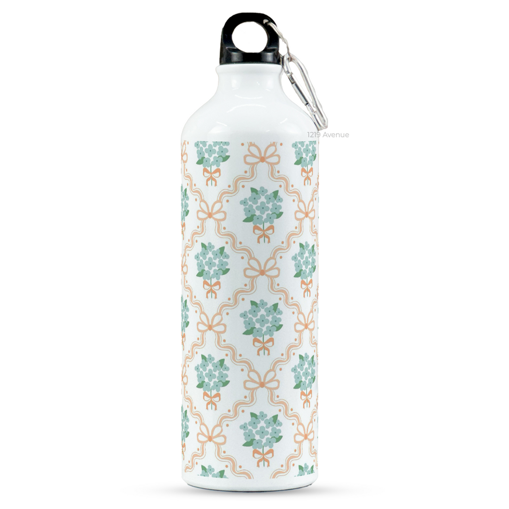 750ml Hooked-Up Water Bottle | Flower Beaut Print | Leak Proof | Printed Bottle with Carry Hook, Durable & Stylish