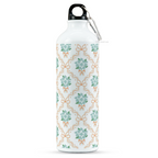 750ml Hooked-Up Water Bottle | Flower Beaut Print | Leak Proof | Printed Bottle with Carry Hook, Durable & Stylish