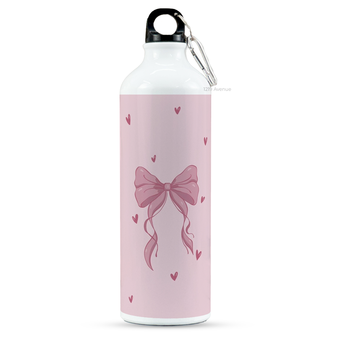 750ml Hooked-Up Water Bottle | Abstract Bow Print | Leak Proof | Printed Bottle with Carry Hook, Durable & Stylish