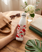 Aarkeo Double Walled Stainless Steel Water Bottle 550ml | Cherry Cottage Print | Insulated Leakproof Hot & Cold Bottle for Office, Gym & Travel 1219 Avenue